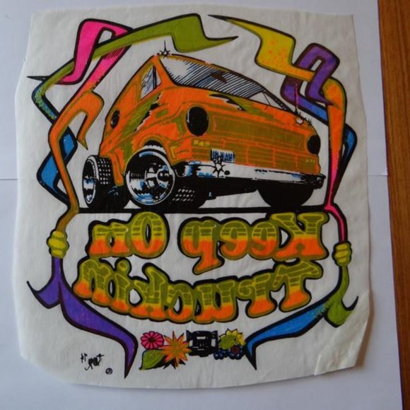 Vintage Keep On Truckin Vortex Iron-On Transfer - Picture 2 of 4